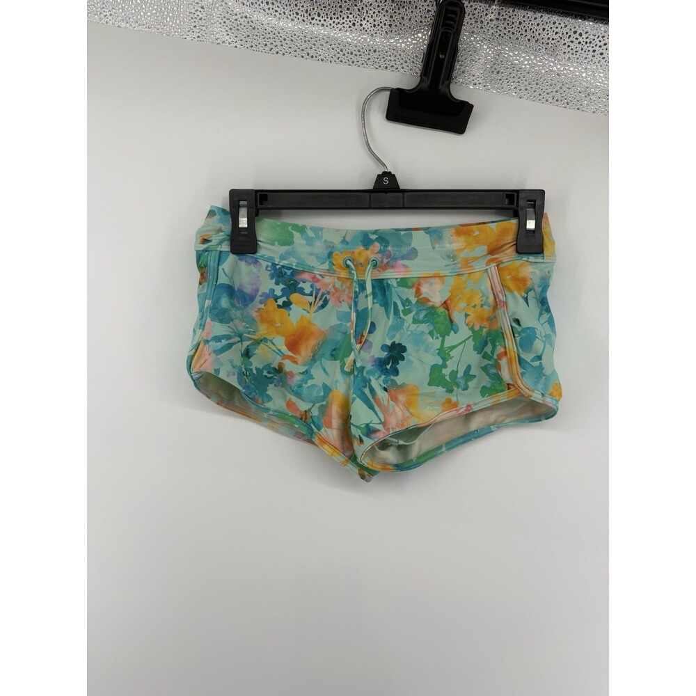 Athleta Girl Cannonball 2.0 Shorts Multicolor Floral Watercolor Print Size L/12